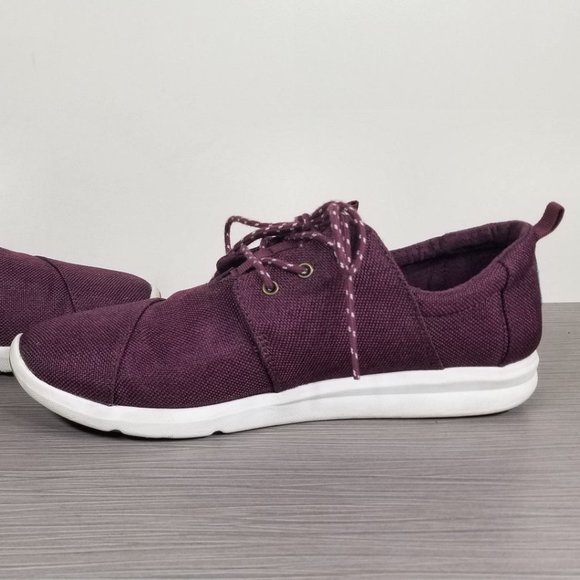 Toms Del Ray Sneaker, Black Cherry Textile, Womens Size 9.5 / 41 - Picture 6 of 11